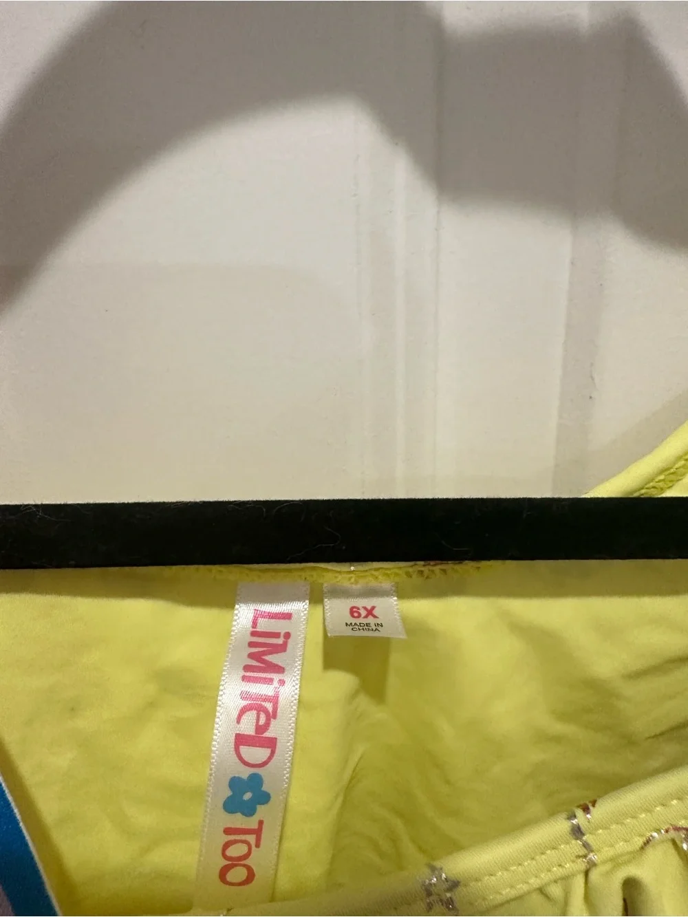 Limited Too Yellow Unicorn Ruffle Bikini Set with Rainbow Strap